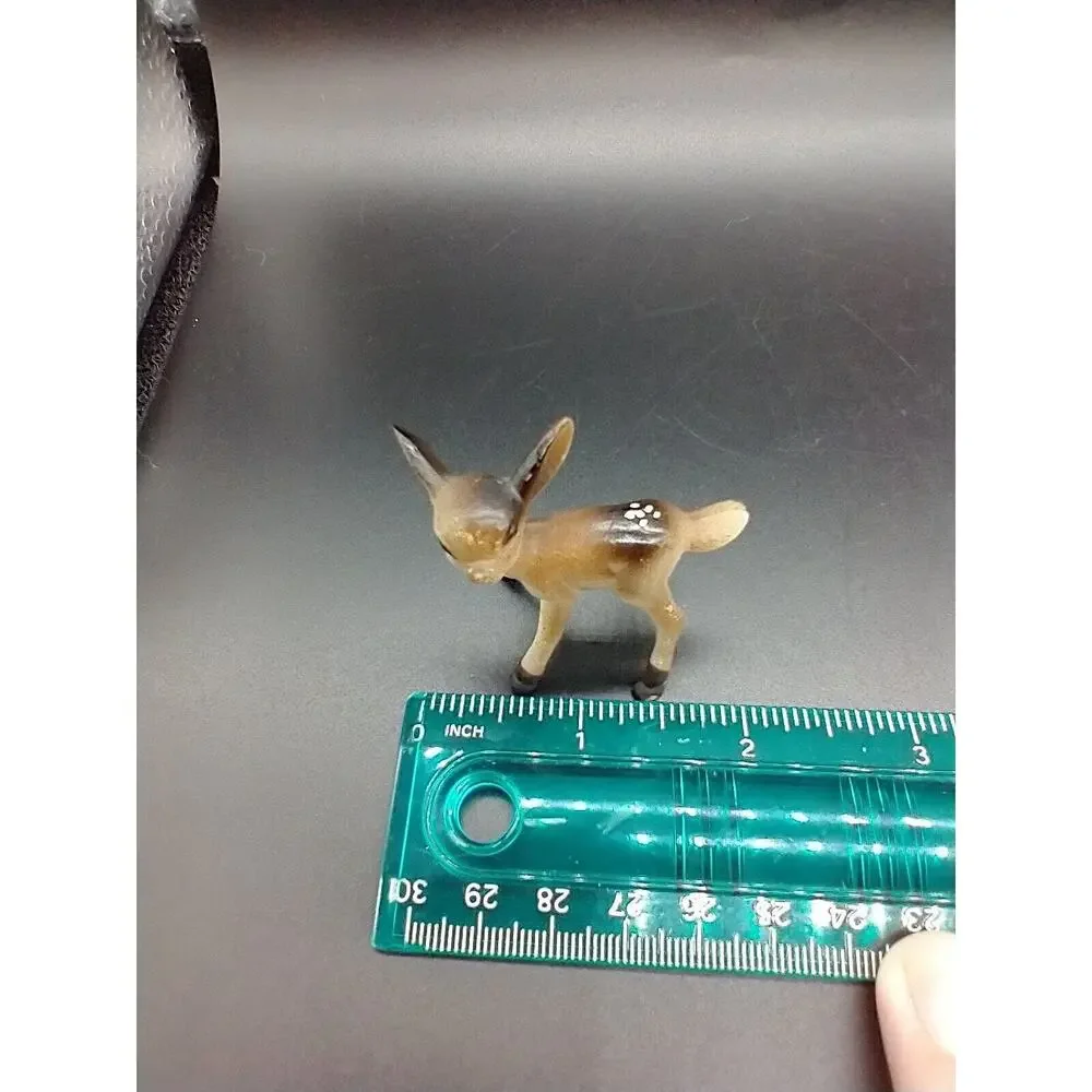 Vintage Celluloid Deerindeer Deer Reindeer Fawn Figurine Mini Christmas Deer 2”